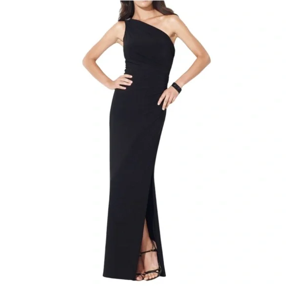 ralph lauren one shoulder black dress Amazon.com: Lauren Ralph Lauren Dress Women's Georgette One-Shoulder Dress,  Black : Clothing, Shoes & Jewelry